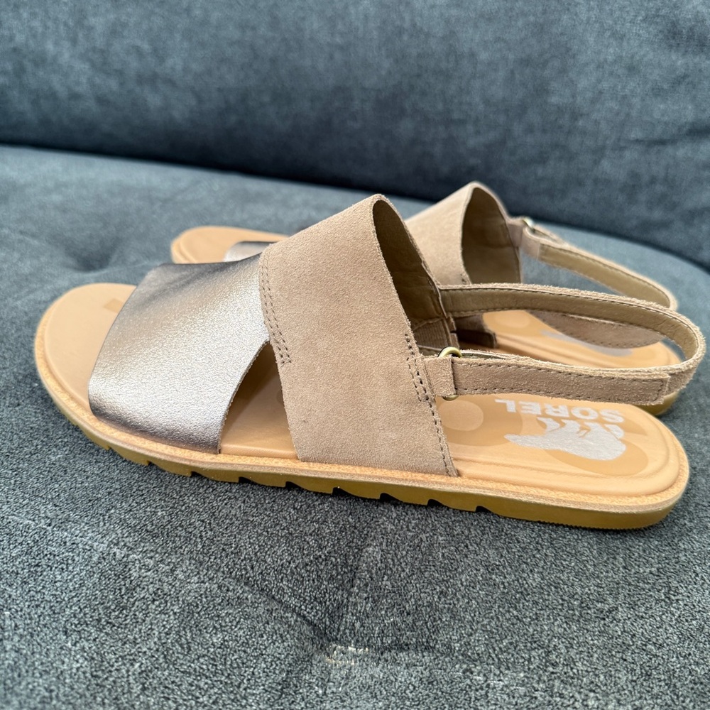 Sorel Women's Sandals in Tan and Silver